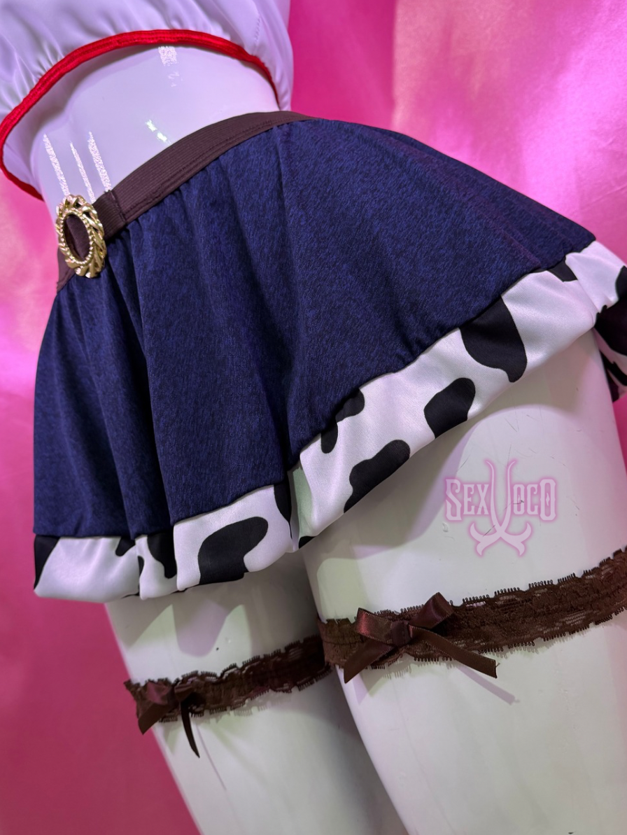 Disfraz Sexy de Vaquerita Jessie con Mini Falda | Sex Xoco