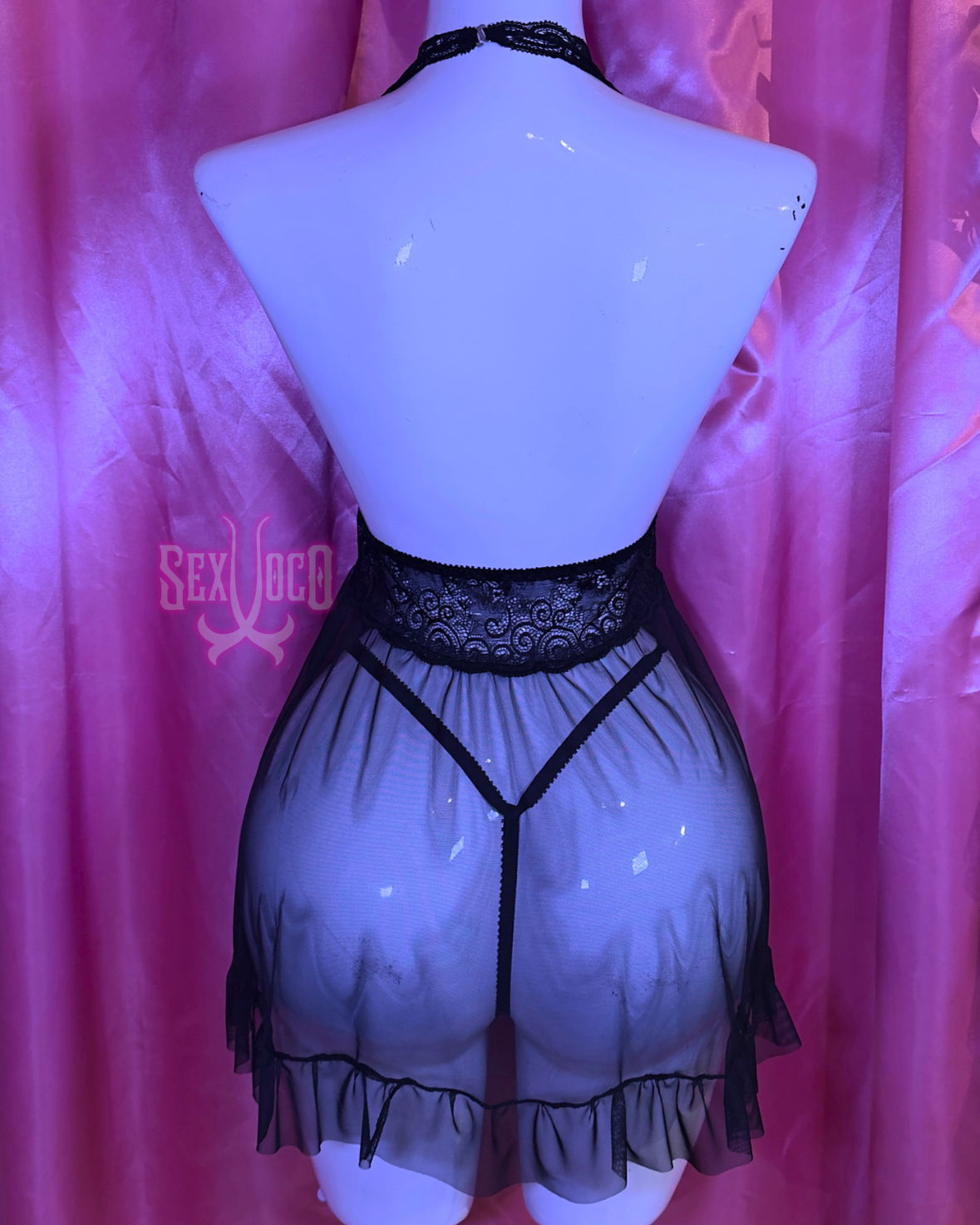Baby Doll Sexy Mary con Encaje Transparente