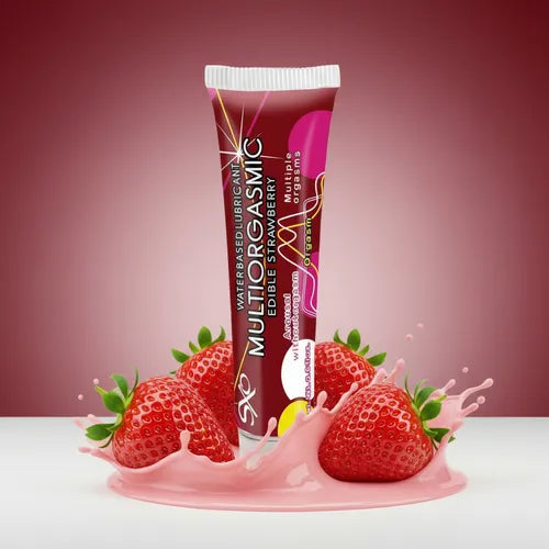 🍓 LUBRICANTE "MULTIORGASMIC": FRESA COMESTIBLE