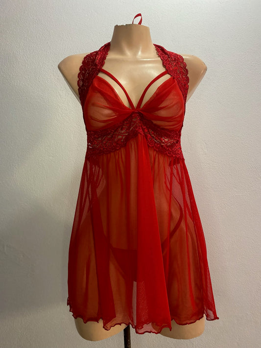 Baby Doll "Jade" – Escote Entrelazado y Apertura Posterior