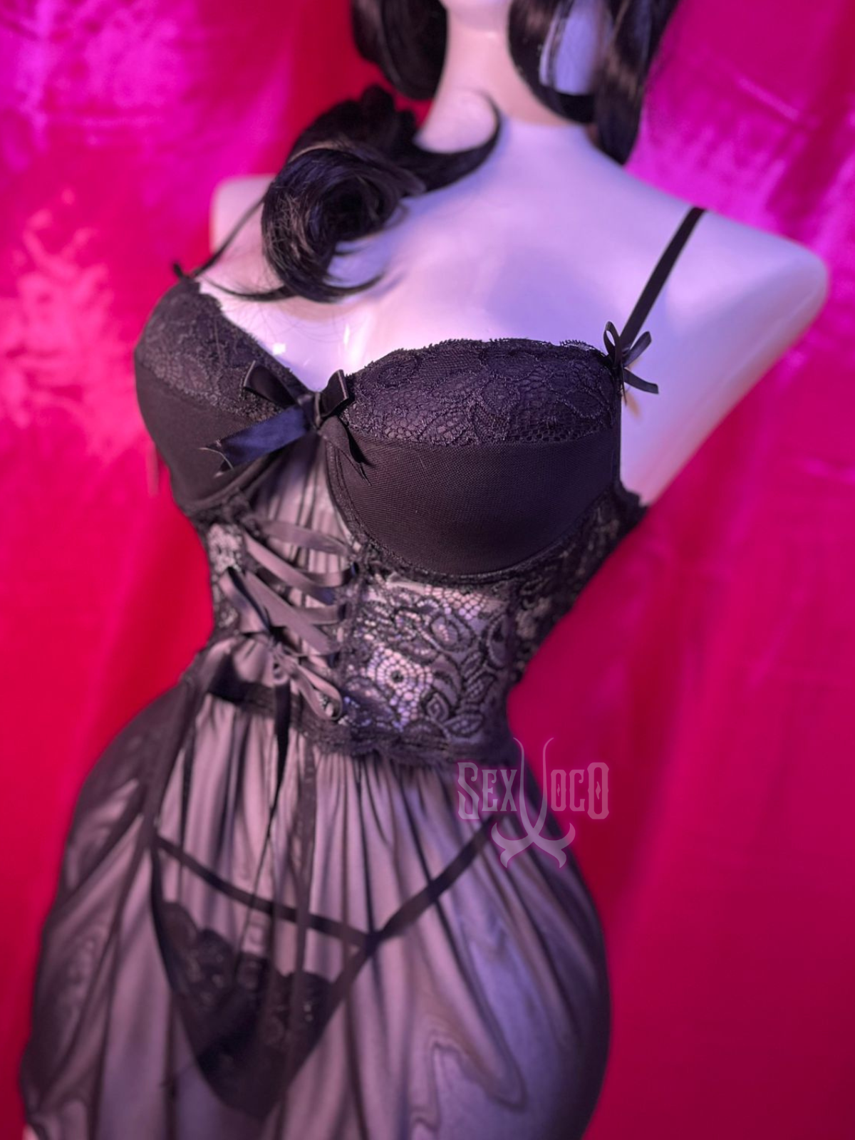 🖤 Baby Doll "Midnight Lace": Elegancia y Transparencia 🕸️✨