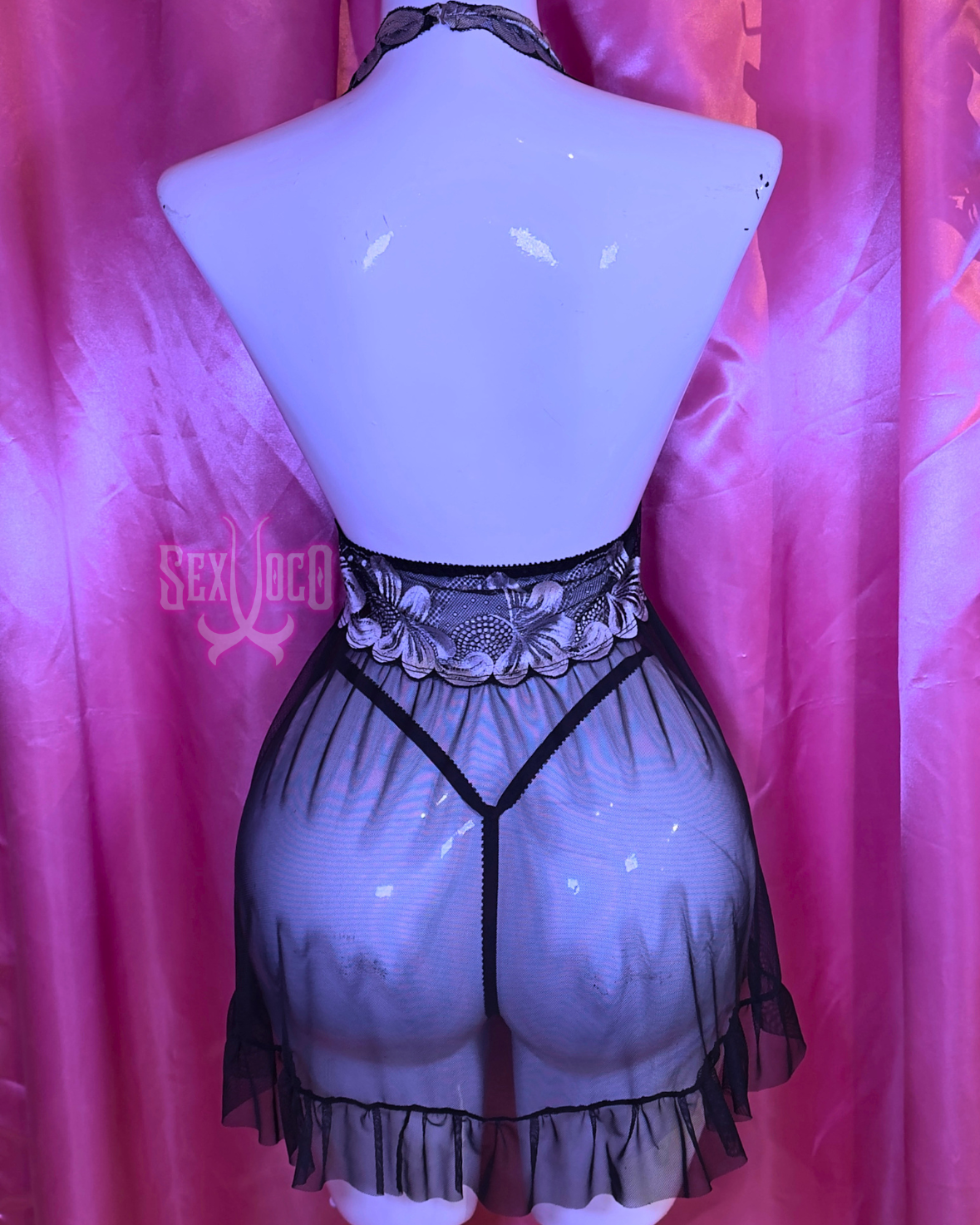Baby Doll Sexy Mary con Encaje Transparente