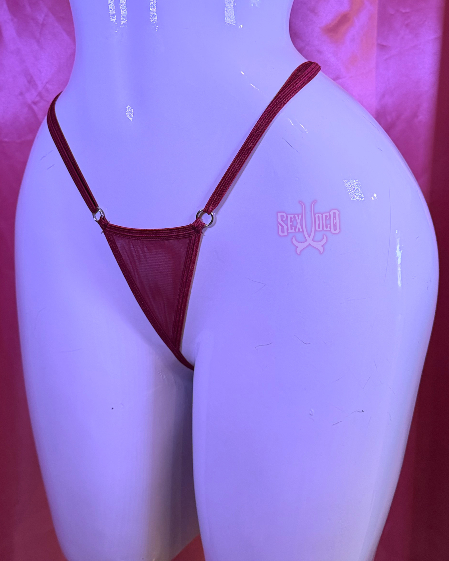 Micro Tanga de Malla Regulable con Moño Coquette
