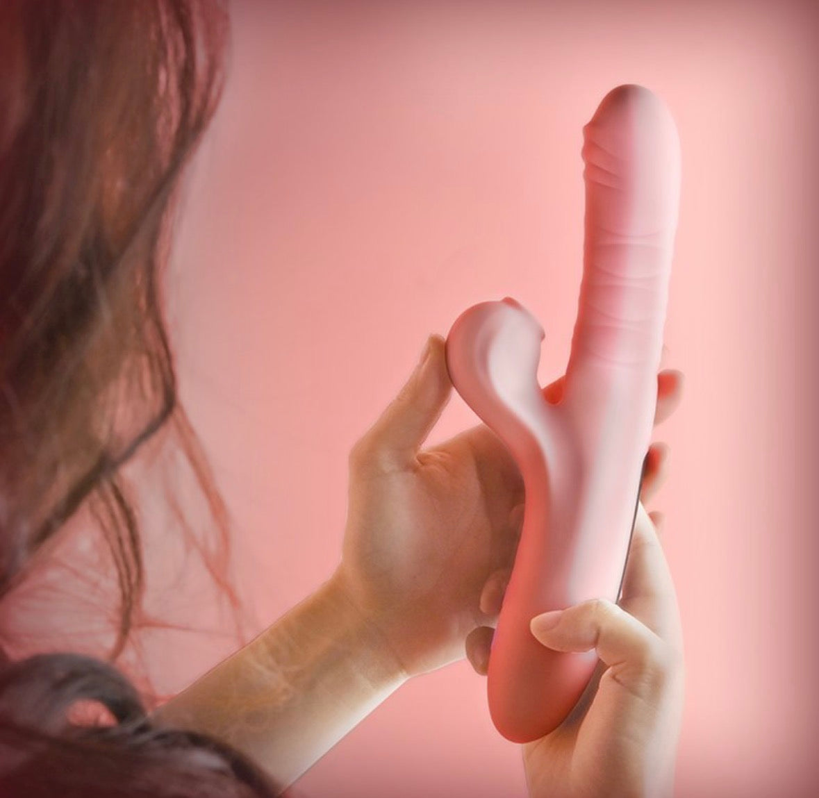 Vibrador Rabbit "Dual Bliss" Telescópico y de Succión – ¡El Todo en Uno Definitivo! 🐰💨↕️