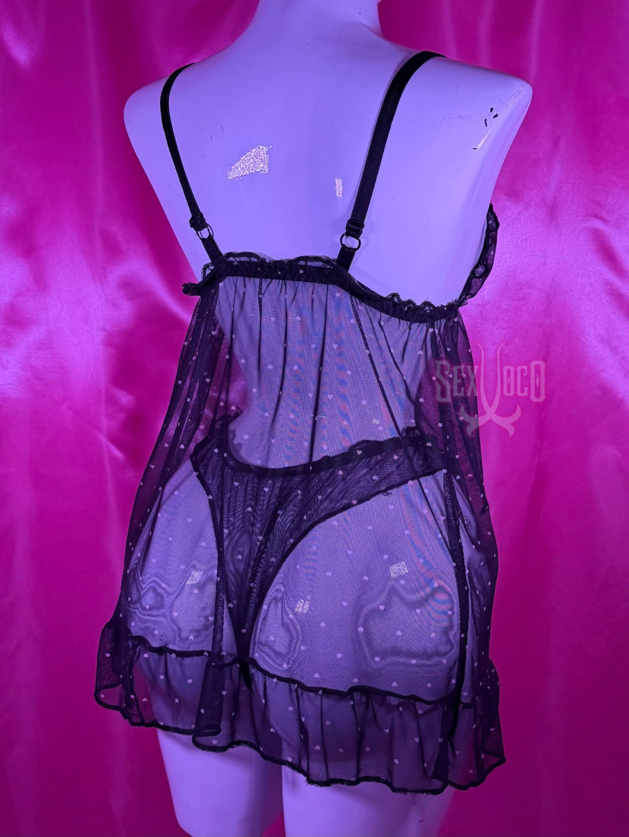 Baby Doll Cinthya de Encaje y Tul | Sex Xoco