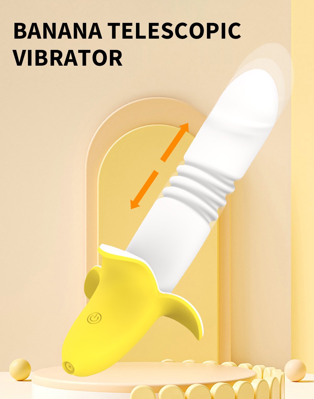 Vibrador Telescópico "Happy Banana" – ¡Más que una Fruta! 🍌⚡
