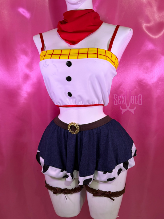 Disfraz Sexy de Vaquerita Jessie con Mini Falda | Sex Xoco