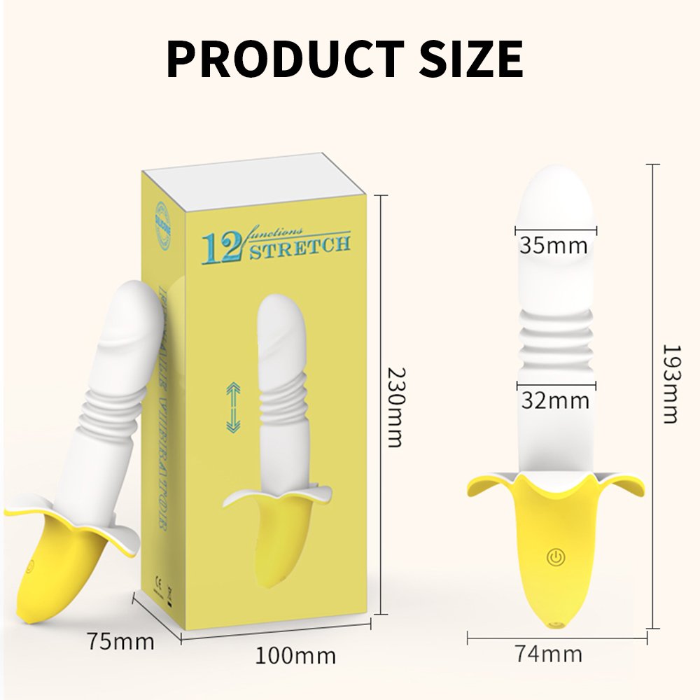 Vibrador Telescópico "Happy Banana" – ¡Más que una Fruta! 🍌⚡