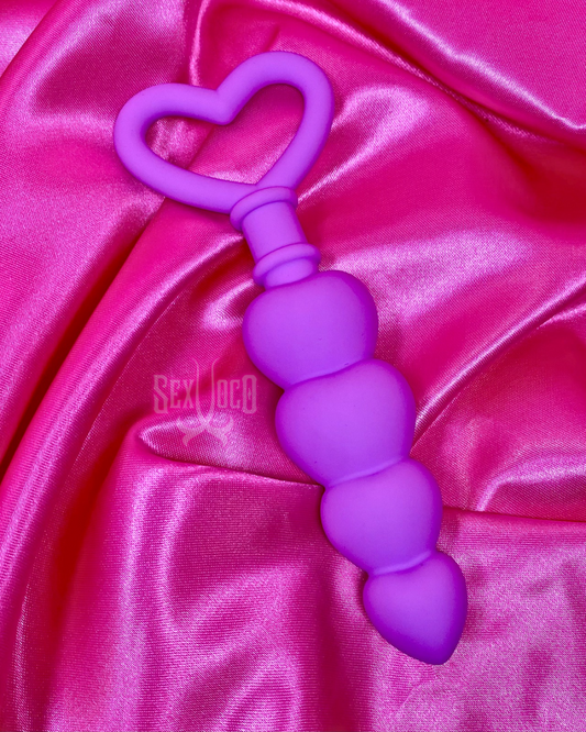 💜 Purple Love Anal Beads: Placer Corazón a Corazón ✨