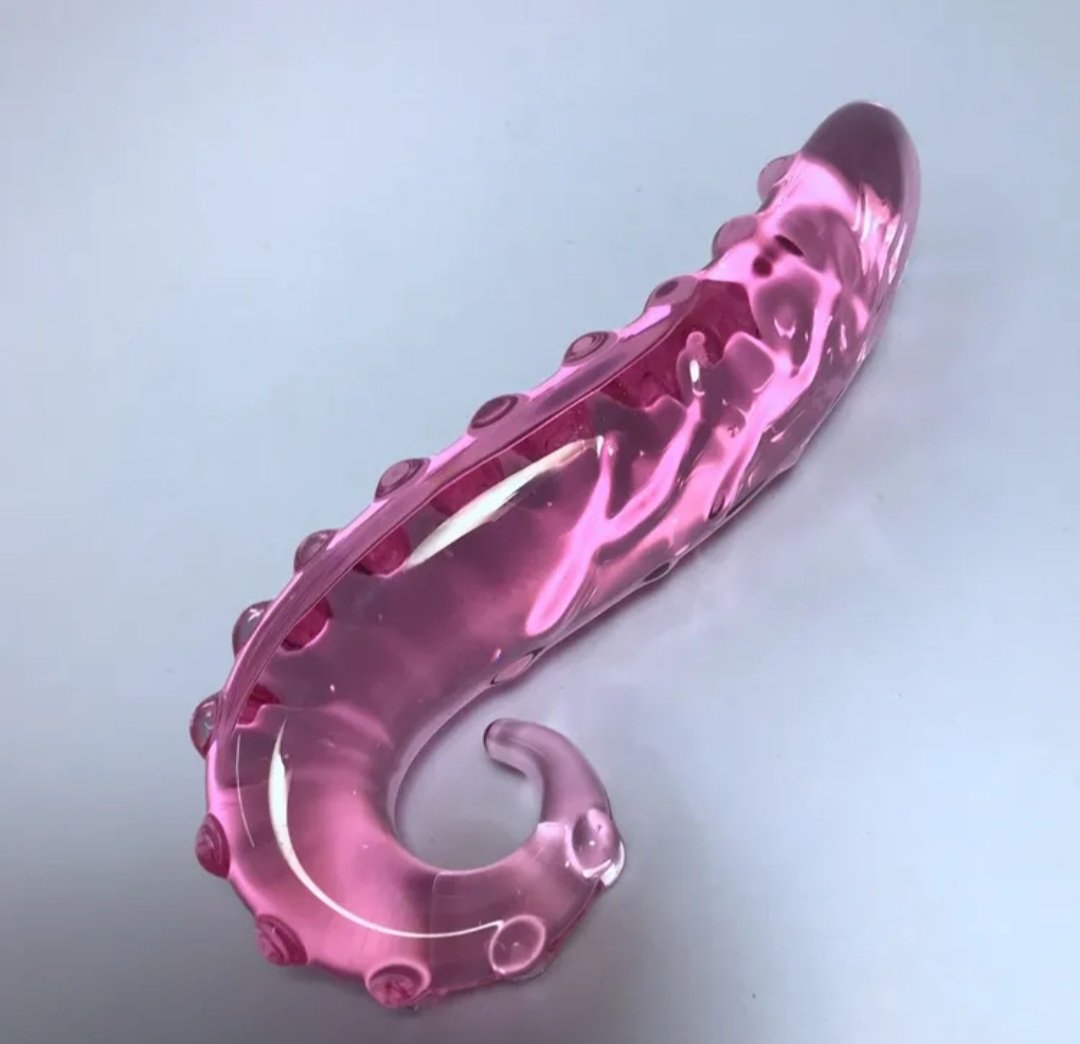 Dildo de Vidrio Borosilicato "Tentacle Pleasure" – Arte y Sensación Térmica 🐙💎