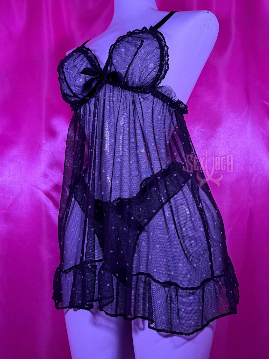 Baby Doll Cinthya de Encaje y Tul | Sex Xoco