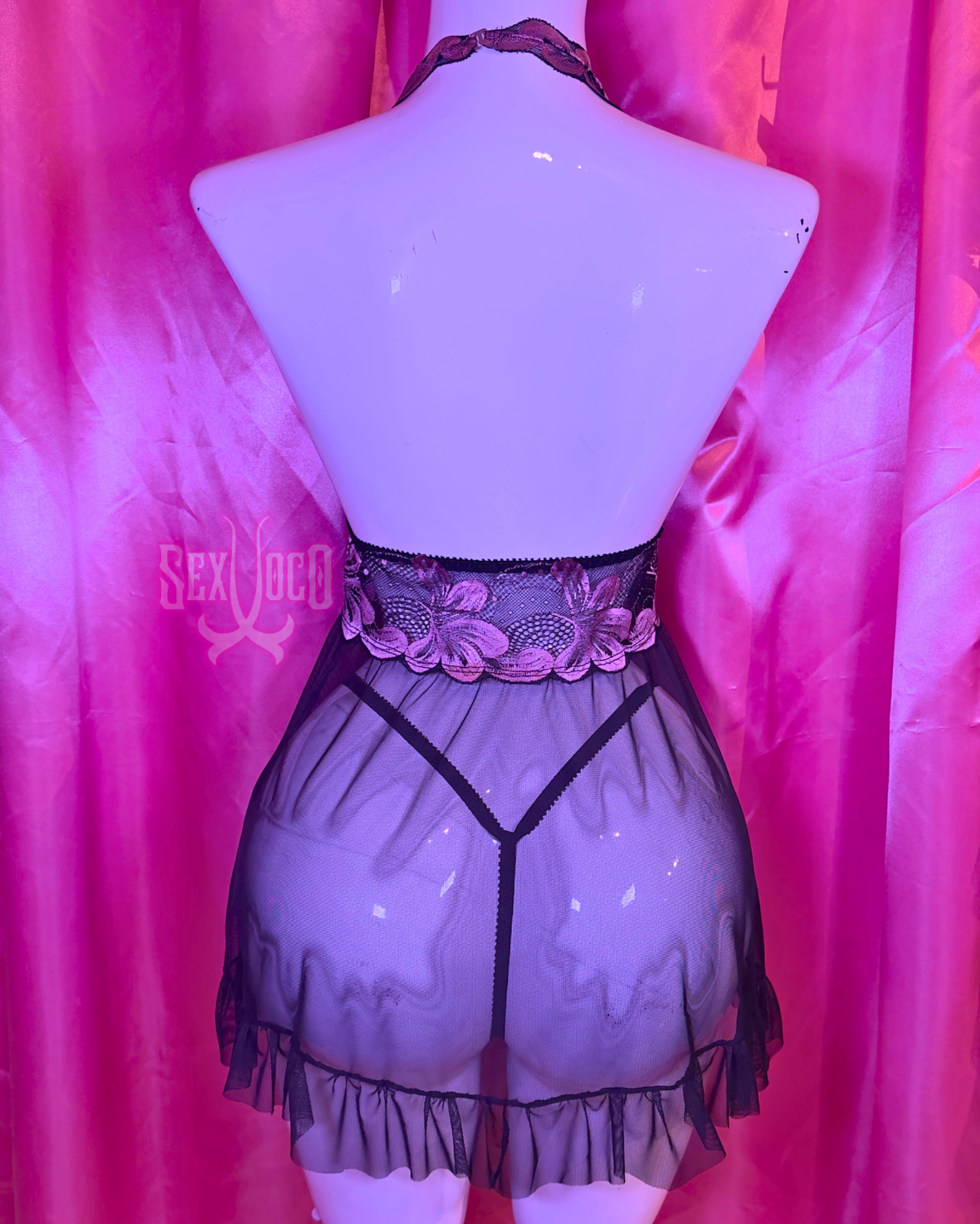 Baby Doll Sexy Mary con Encaje Transparente