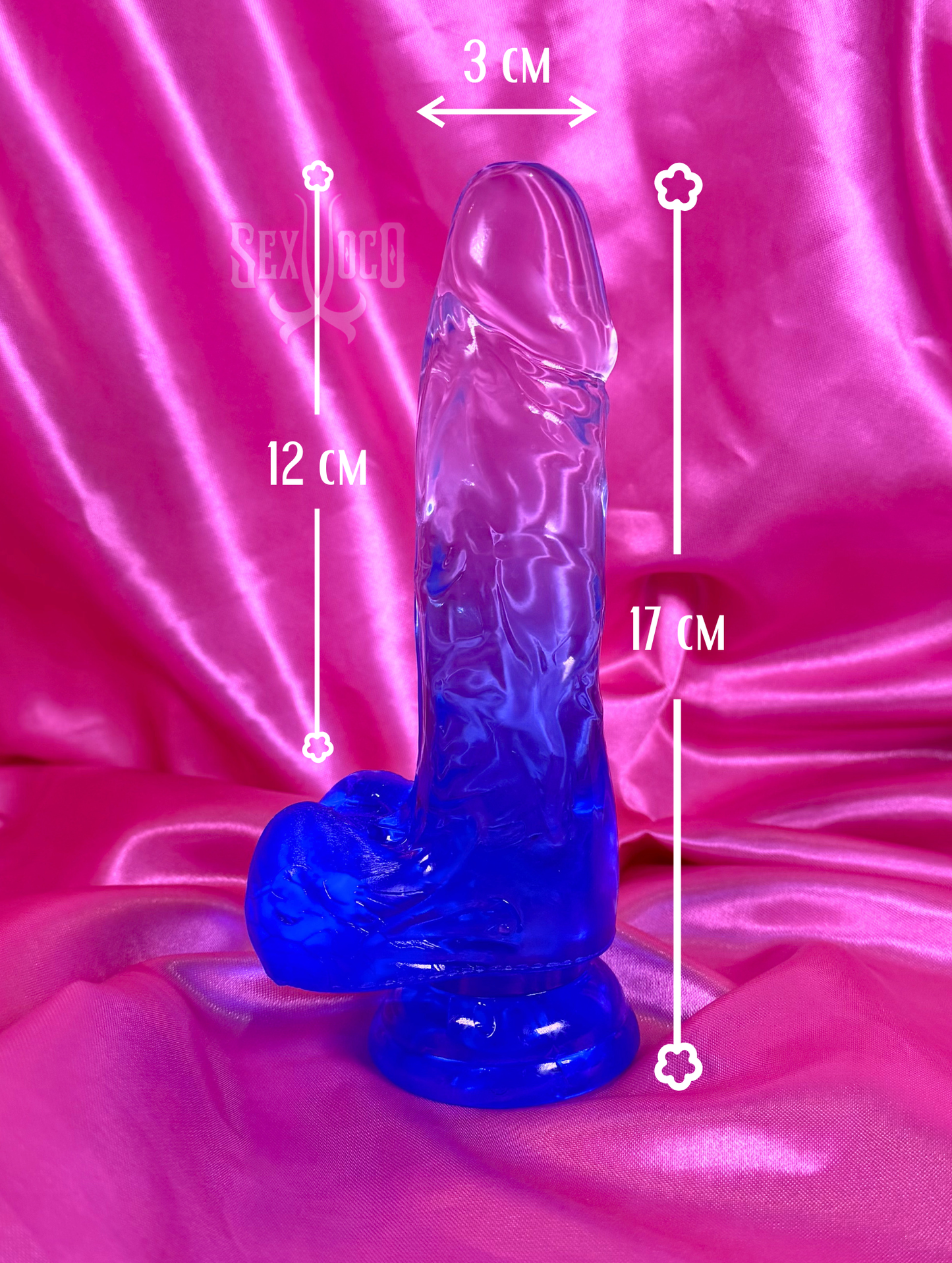 🍆 Dildo Traslúcido Premium con Ventosa (17 cm)