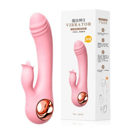 Vibrador Conejo Multivelocidad con Estimulador de Clítoris 💞✨