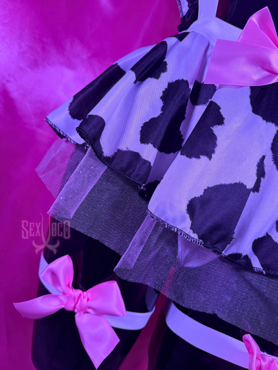 Disfraz Sexy de Vaquita Kawaii con Top Rosa y Tanga | Sex Xoco