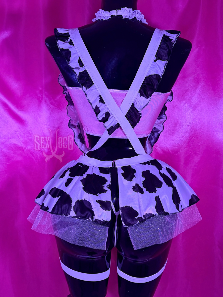 Disfraz Sexy de Vaquita Kawaii con Top Rosa y Tanga | Sex Xoco