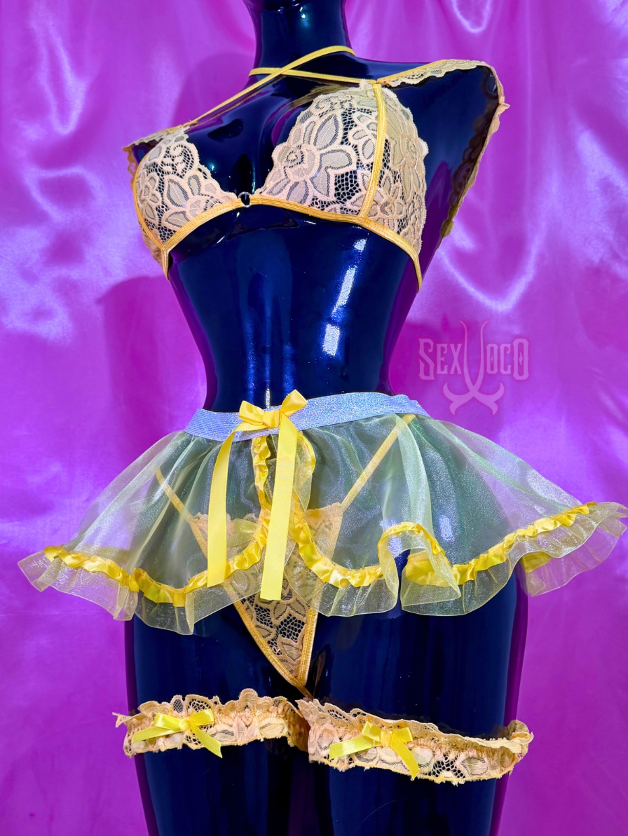 Disfraz Sexy de Princesa Bella Amarillo Dorado | Sex Xoco