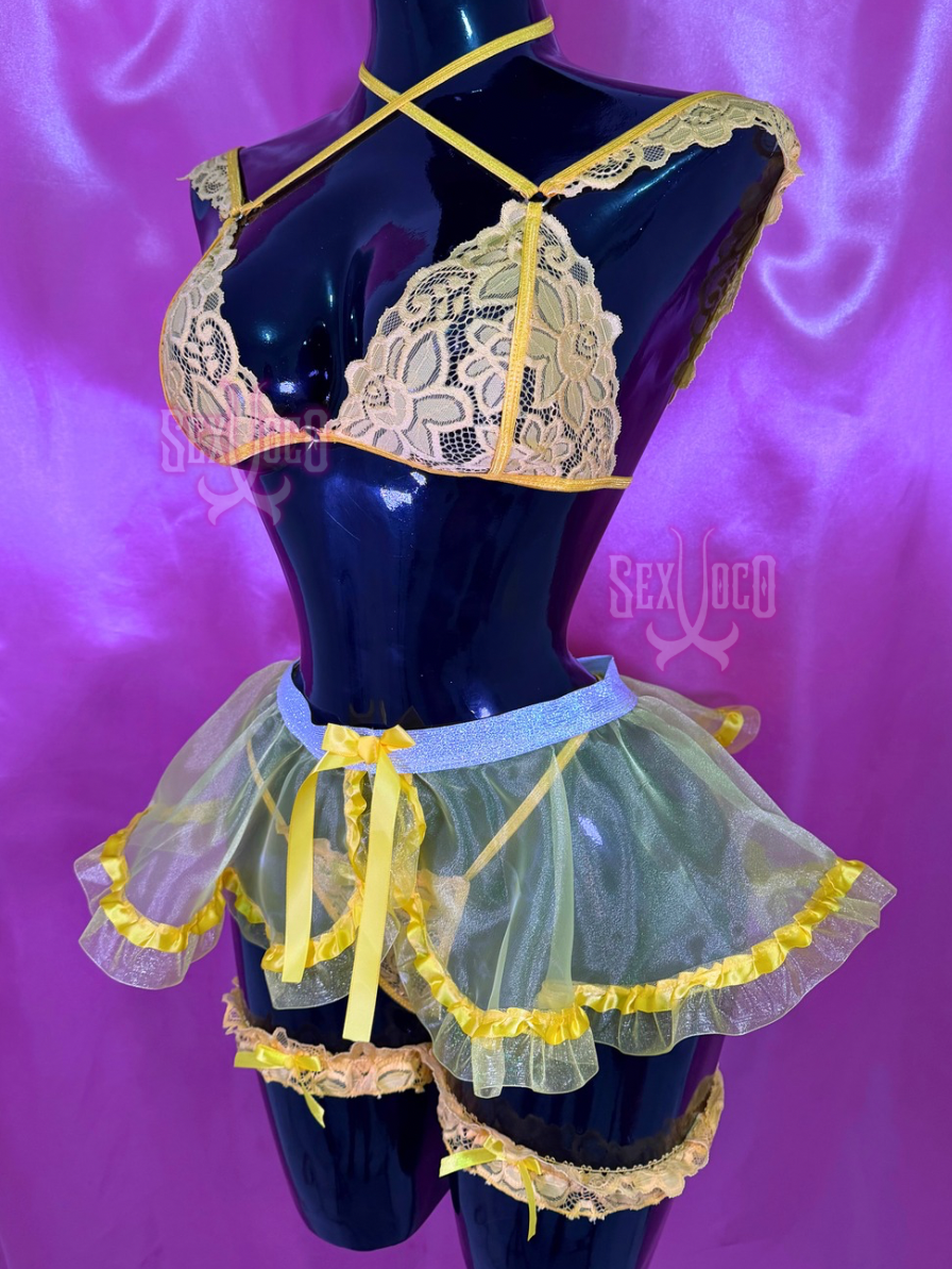 Disfraz Sexy de Princesa Bella Amarillo Dorado | Sex Xoco