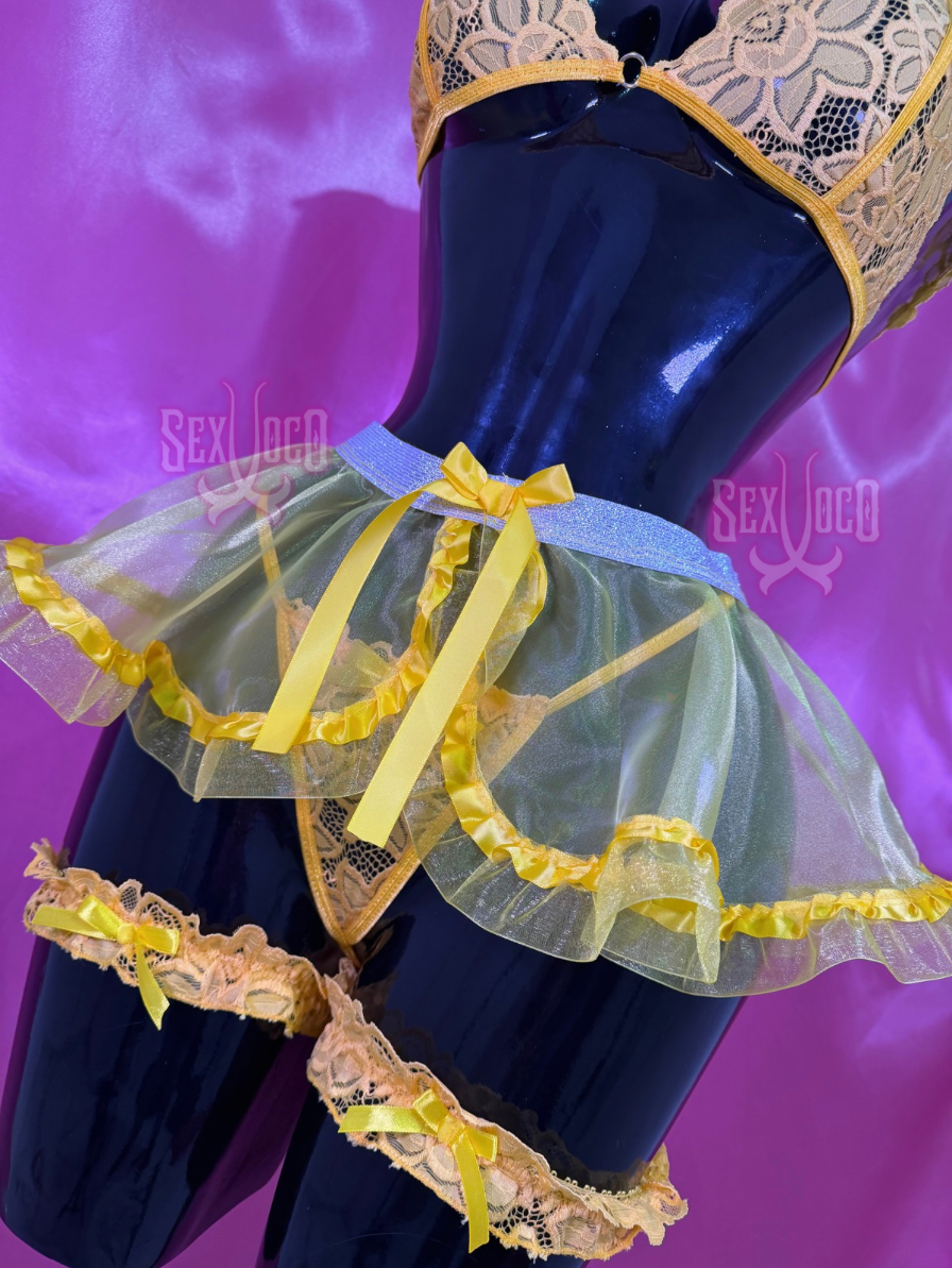 Disfraz Sexy de Princesa Bella Amarillo Dorado | Sex Xoco