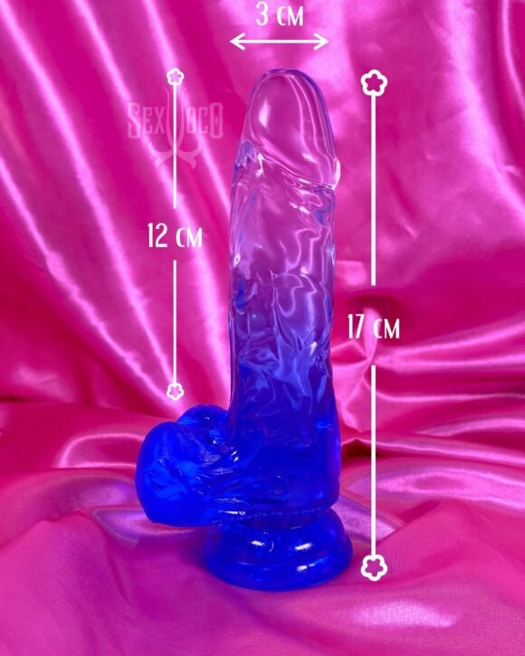 🍆 Dildo Traslúcido Premium con Ventosa (17 cm)
