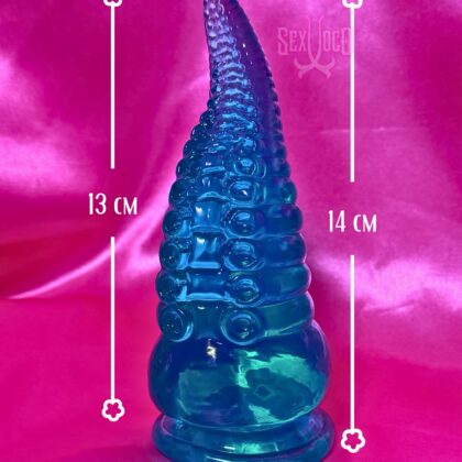 Tentáculo – Dildo de jelly con textura de ventosas | 15 cm