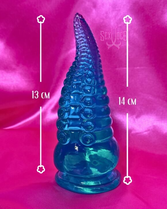 Tentáculo – Dildo de jelly con textura de ventosas | 15 cm