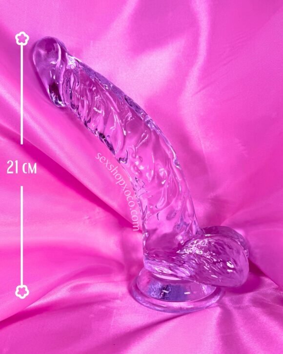 Dildo curvo texturizado
