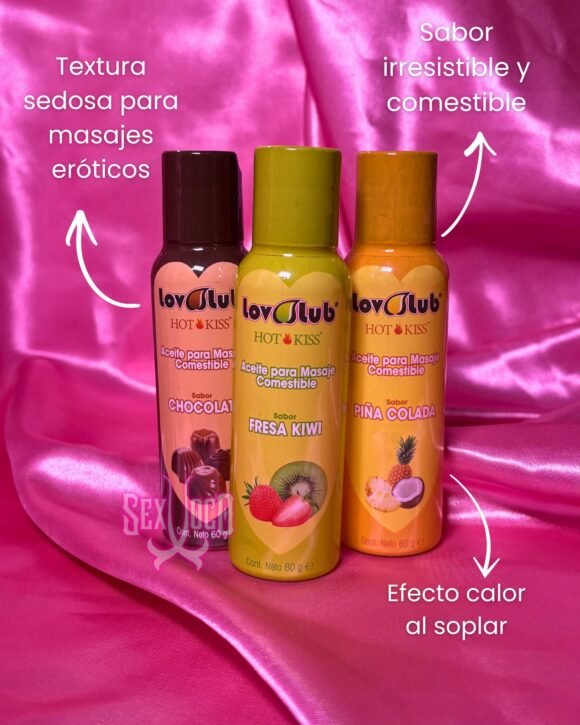Aceite de Masaje Comestible "Love Lub Hot Kiss" (60g)