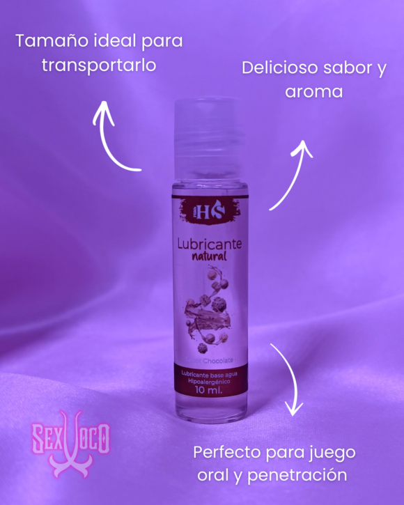 Lubricante Natural HS | Base Agua con Sabor 10 ml