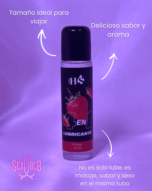 Lubricante 4 en 1 HS | Sabor 10 ml
