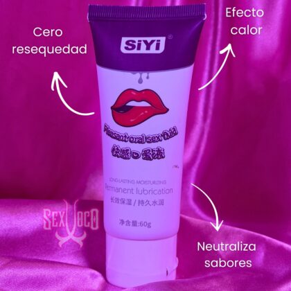 Pleasant Oral Sex Fluid – SiYi 60g | Efecto calor + Neutraliza sabores