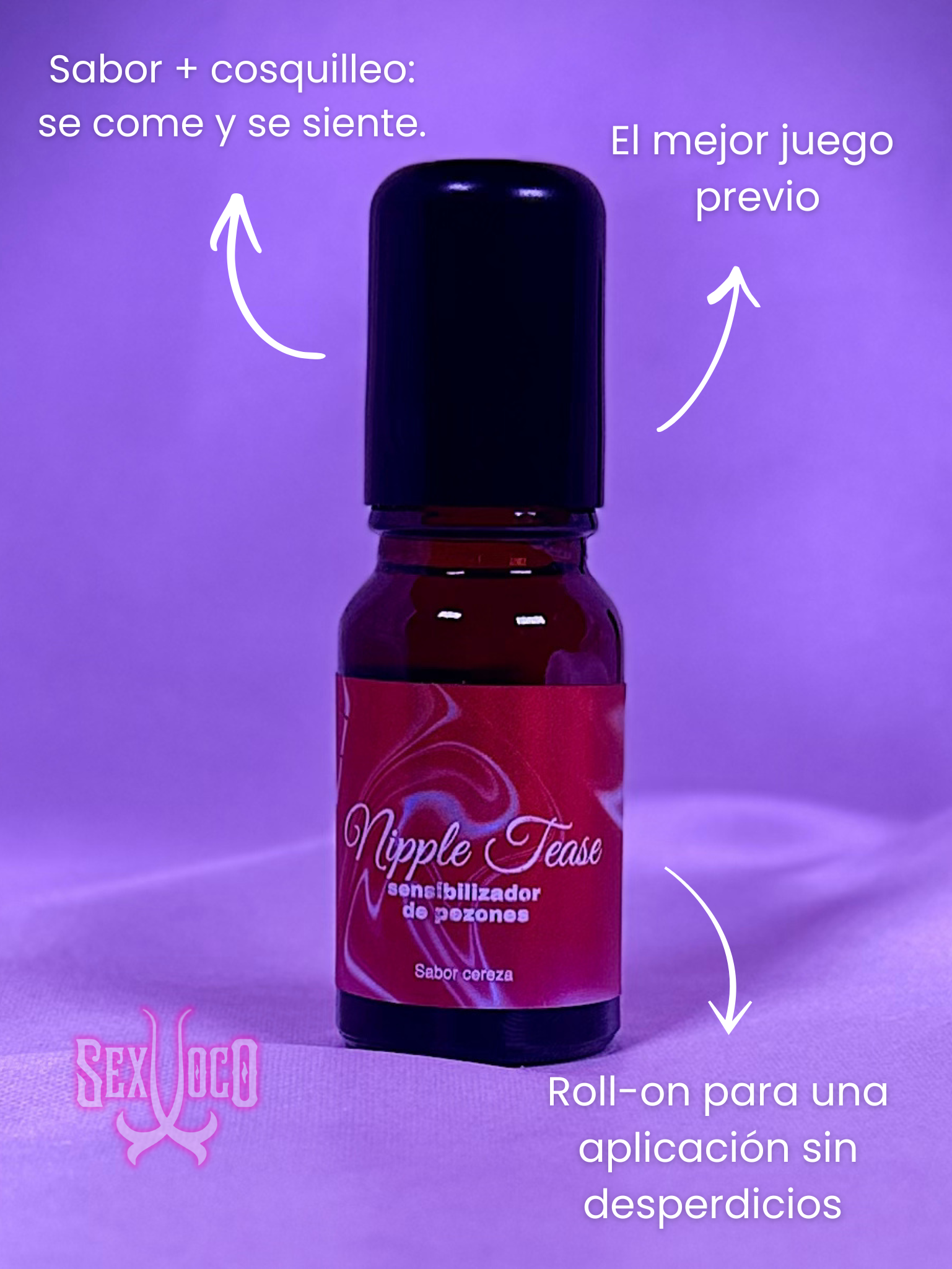 Nipple Tease | Sensibilizador de Pezones Sabor Fresa o Cereza - Imagen 2