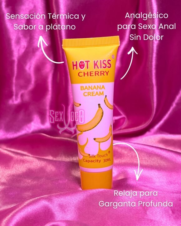 Hot Kiss Banana Cream 3 en 1: Placer Tropical y Confort Total
