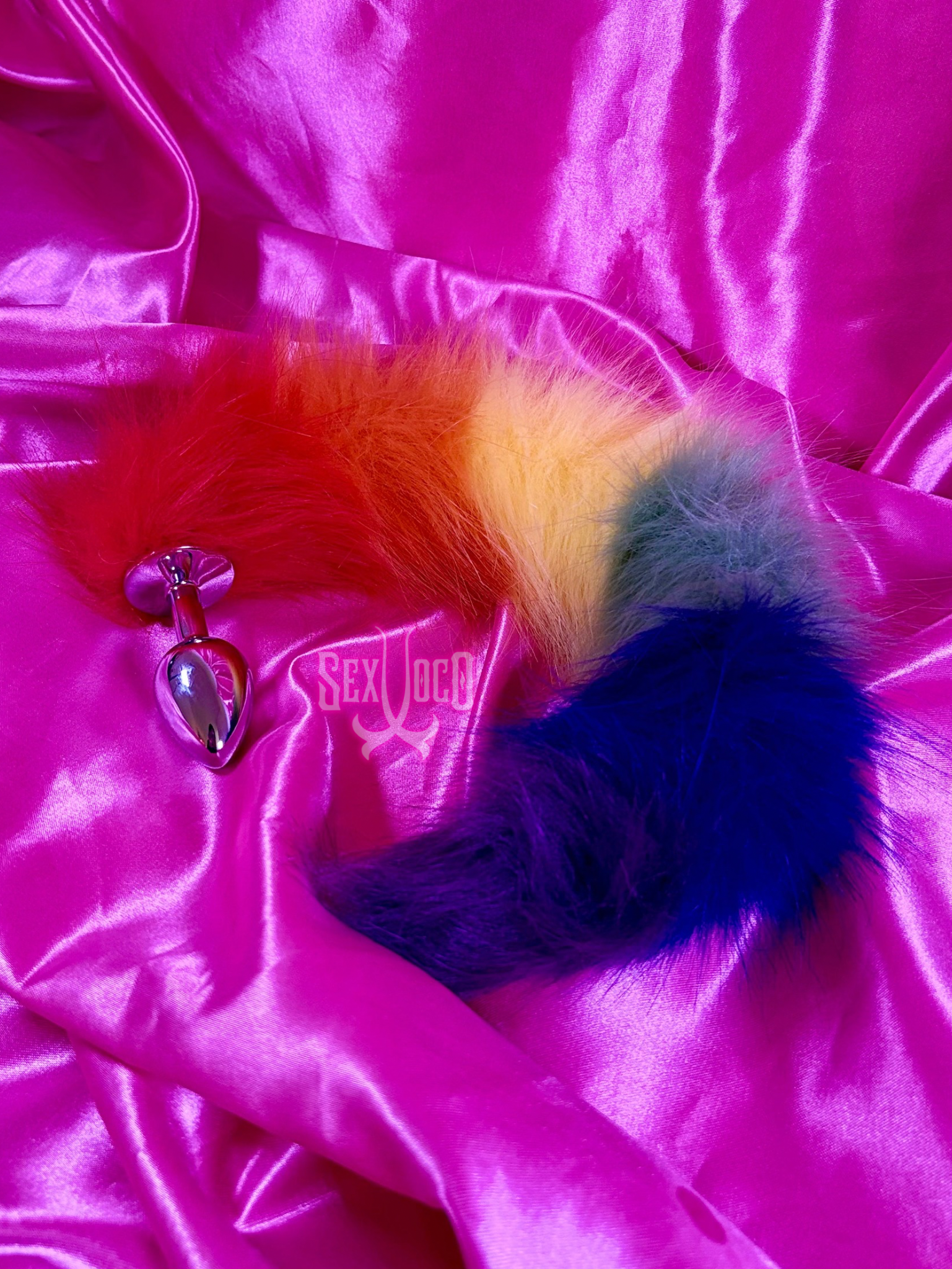 Plug Anal con Cola de Zorro "Rainbow Fantasy" – Suavidad y Color