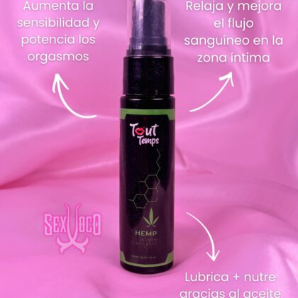 Tout Temps HEMP Aceite Lubricante | Aumenta la Sensibilidad 30 ml