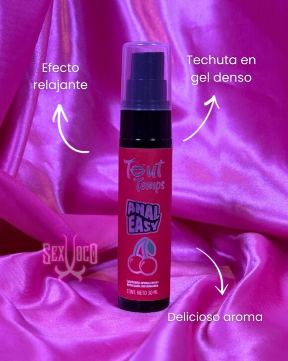 Anal Easy – Lubricante Anal Tout Temps 30 ml | Aroma Cereza + Lidocaína