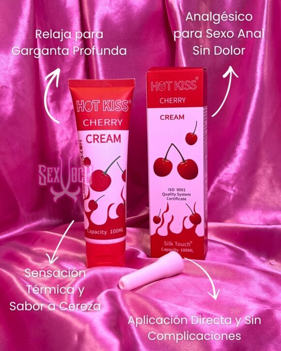 Hot Kiss Cherry Cream 3 en 1: Especialista en Garganta Profunda y Placer Anal