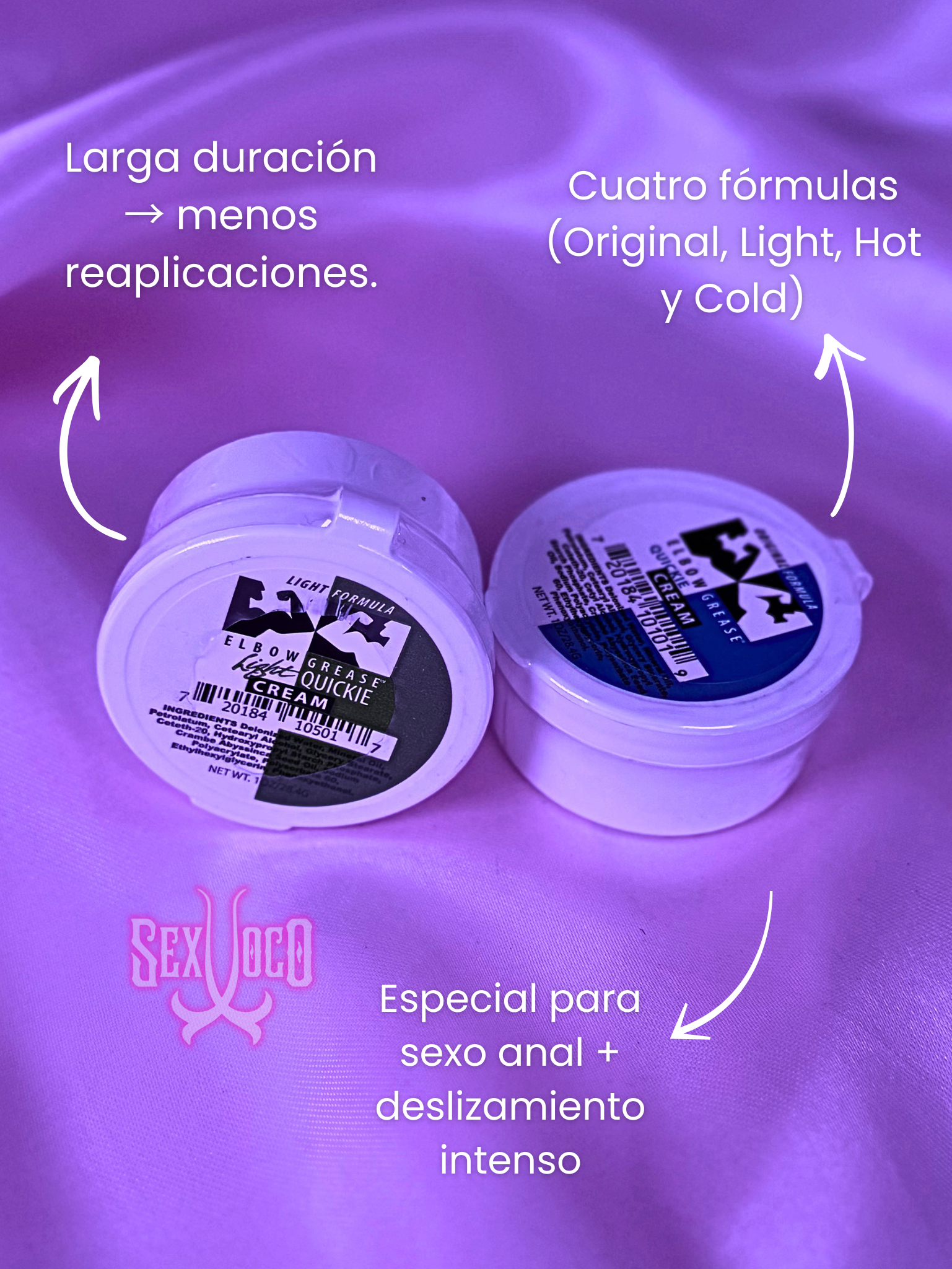 Elbow Grease Crema Lubricante | Original, Light, Hot y Cold | Larga Duración