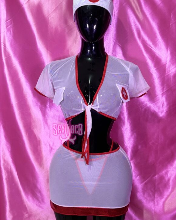 Enfermera Mesh | Falda, top y Tanga | Cura para el aburrimiento