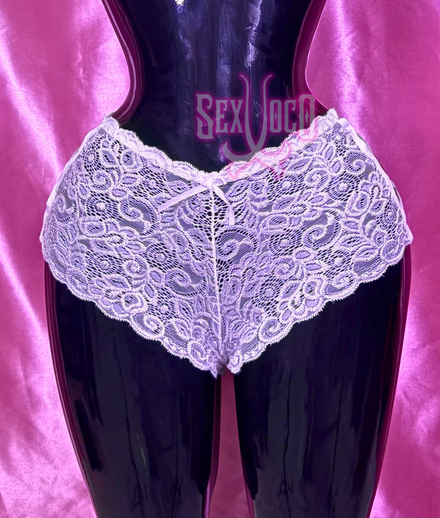 CACHETERA "STRAPPY LACE" - DISEÑO ENJAULADO Y ENCAJE - Imagen 2