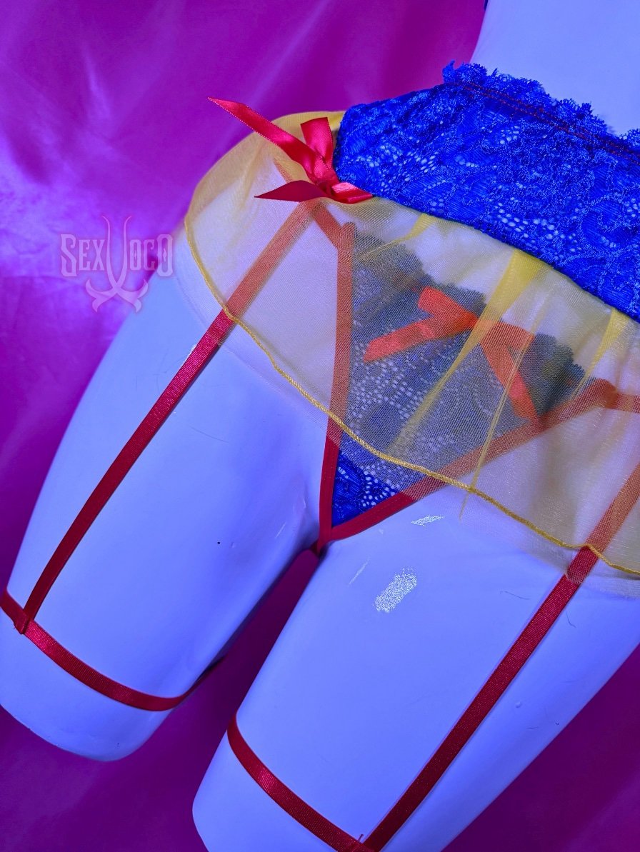 Set de Lencería Blanca Nieves | Conjunto Azul, Amarillo y Rojo de Princesa - Imagen 2