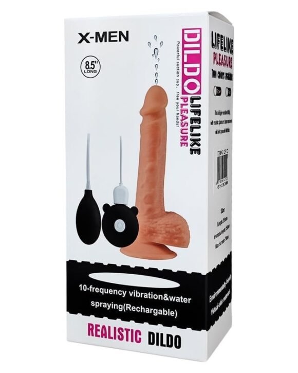 Dildo Realista Lifelike "X-MEN" – Con Vibración y Sistema de Eyaculación (21cm) 🍆💦