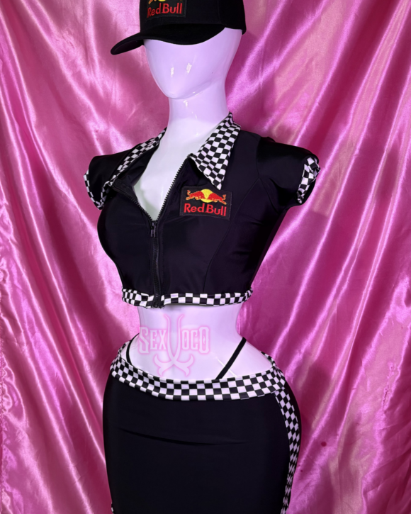 🏎️ COSTUME "RED BULL RACE GIRL": ¡LA REINA DE LA PISTA!