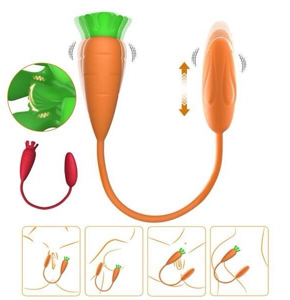 Vibrador Bunny Carrot 2 en 1 – Diversión Doble y Versátil 🥕🐰