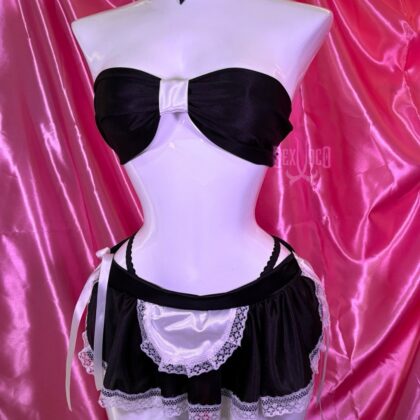 Coquette Maid Set: Dulzura y Sensualidad Satinada