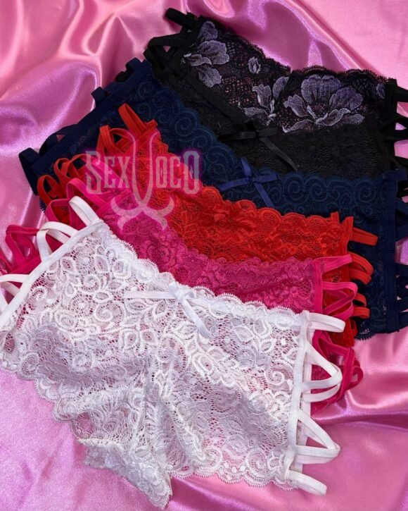 CACHETERA "STRAPPY LACE" - DISEÑO ENJAULADO Y ENCAJE