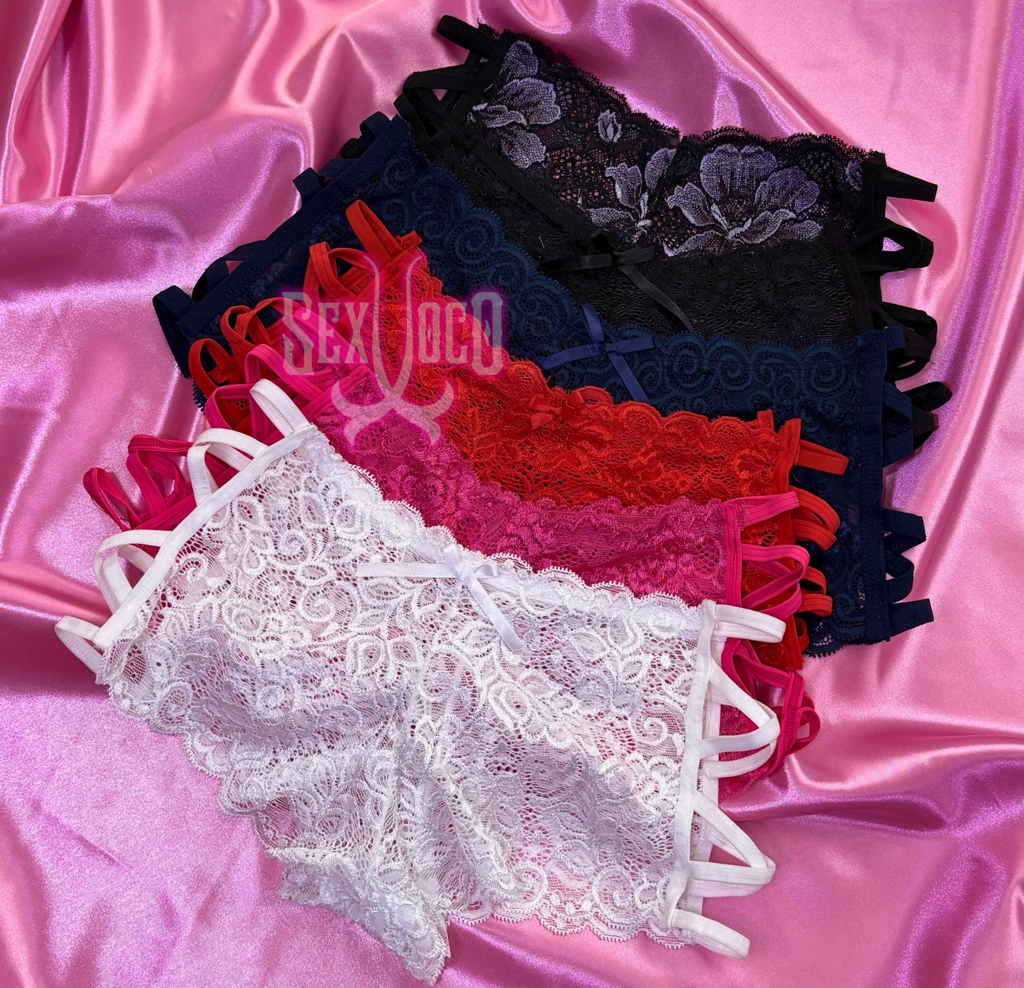 CACHETERA "STRAPPY LACE" - DISEÑO ENJAULADO Y ENCAJE