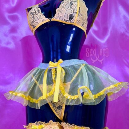 Disfraz Sexy de Princesa Bella Amarillo Dorado | Sex Xoco