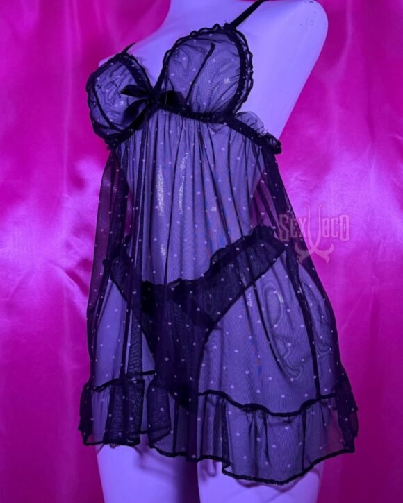 Baby Doll Cinthya de Encaje y Tul | Sex Xoco